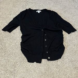 New York and Company black v-neck cardigan sweater